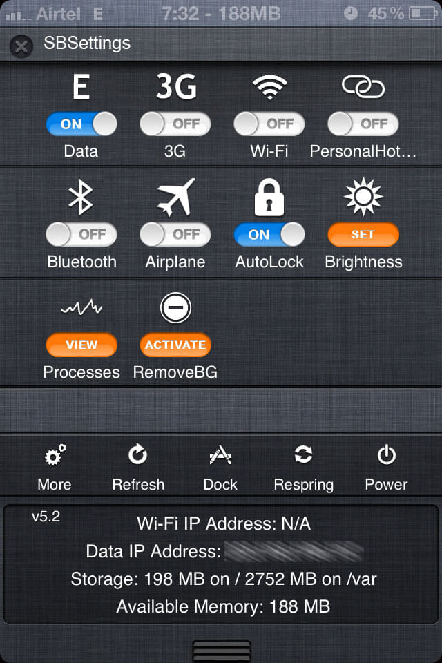 Notification SBSettings Theme