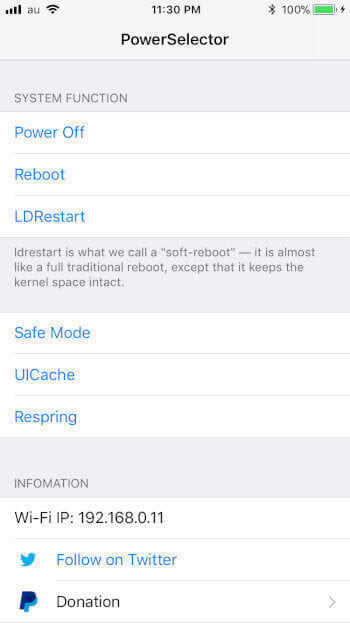PowerSelectorアプリ