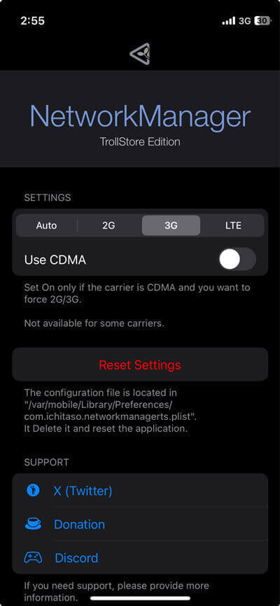 3Gネットワークで接続している画像